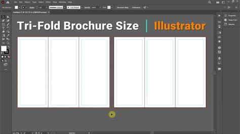 How To Set Tri Fold Brochure Size In Adobe Illustrator Youtube