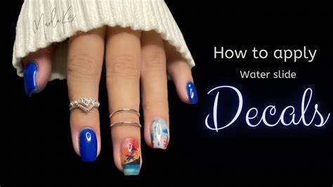 How To Apply Water Slide Decals On Your Nails FB Recreate Challenge