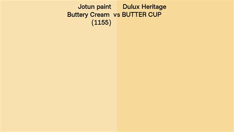 Jotun Paint Buttery Cream 1155 Vs Dulux Heritage BUTTER CUP Side By