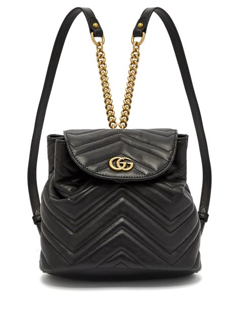 Gucci Gg Marmont Quilted Leather Backpack In Black Lyst