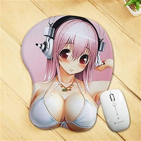 Overwatch Dva Sexy Peach Skin Silica Gel 3d Ergonomic Mouse Pad With Wrist Rest Support Buy 3d