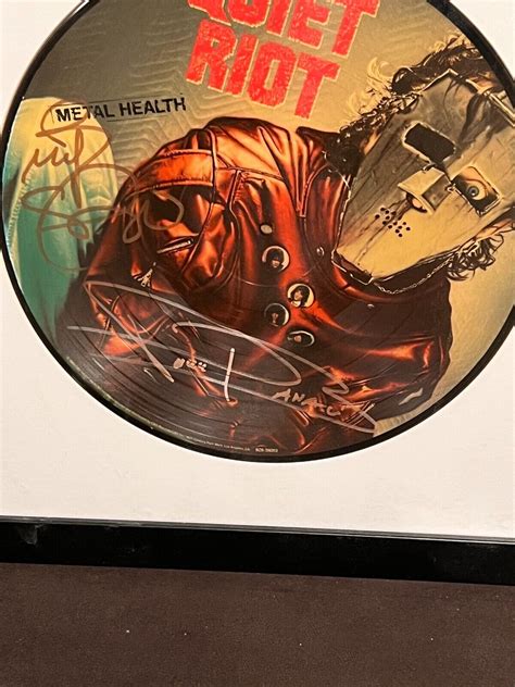 Quiet Riot Metal Health Picture Disc Hand Signed By Frankie Banali