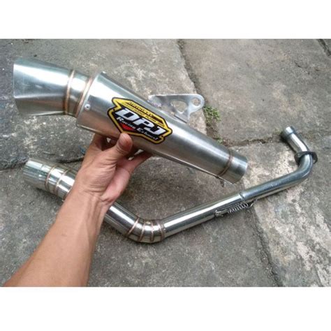 Knalpot DPJ Corong Segi Enam Diameter 50 Leher Kolong Bawah Lazada