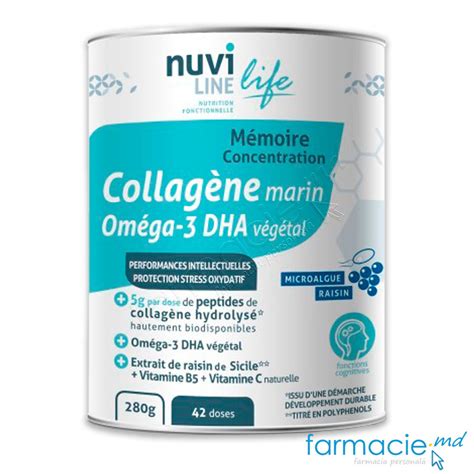 Colagen Marin Nuviline Memorie Concentrare 42doze X 6g Pulbere 280g