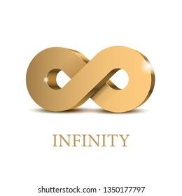 Infinity D Gold Symbol Poster Template Stock Vector Royalty Free