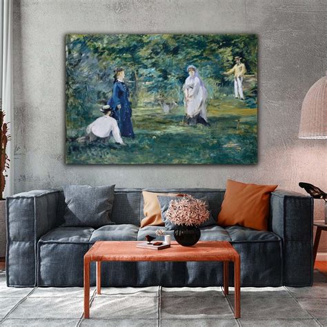 Edouard Manet A Game Of Croquet Canvas Print Wall Art Manet Poster