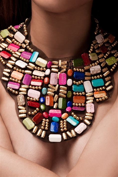 Bib Statement Necklace Bib Necklace Statement Tribal Etsy