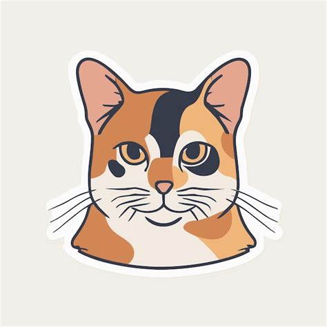 Premium Vector A Cat S Head With Cartoon Cat Kitten Vector