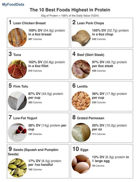 Foods High In Protein Printable List Printable List Of Protein Foods