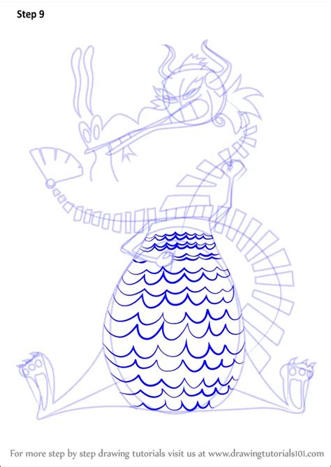 How To Draw Dragon From Skunk Fu Skunk Fu Step By Step