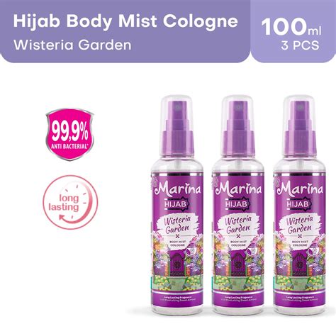 Jual Marina Hair And Body Mist Cologne Wisteria Garden Hijab Edition