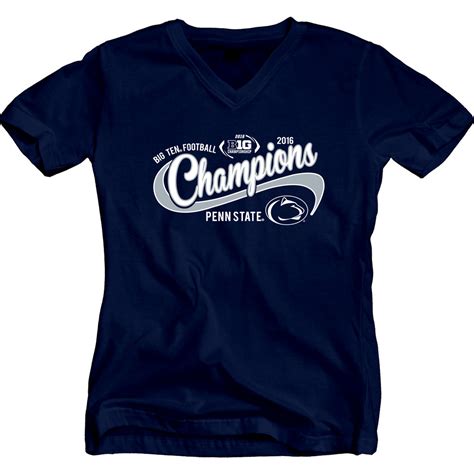 Penn State Football Big Ten Champs Ladies V Neck Tshirt 2016 Nittany