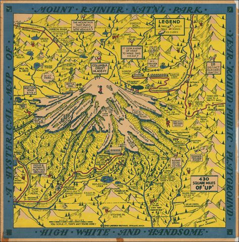 A Hysterical Map Of Mount Rainier Nat N L Park Year Round Public Playground Barry Lawrence