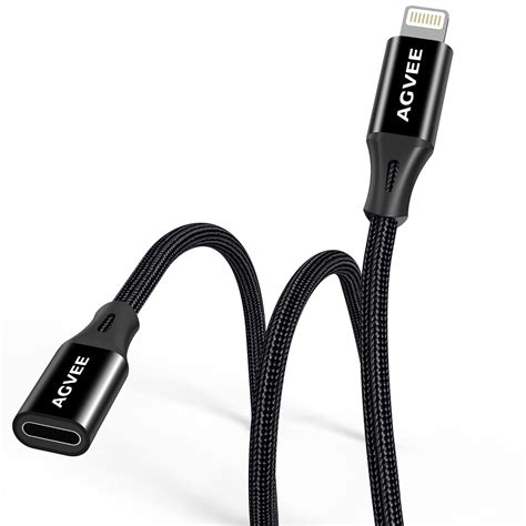 Amazon Agvee Ft Lightning Extension Cable Braided Female To