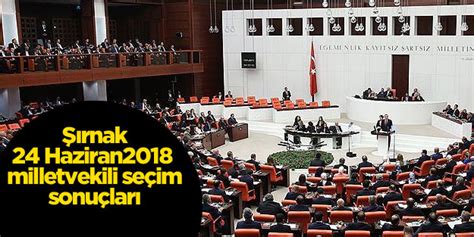 Şırnak seçim sonuçları 24 Haziran 2018 milletvekili seçim sonuçları