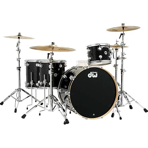 Dw Ssc Collector S Series 4 Piece Finish Ply Shell Pack With 24 Bass Drum With Satin Chrome