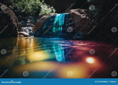 CodedHidden Waterfall Glows Behind Plunging Cascade Bokeh Hyper