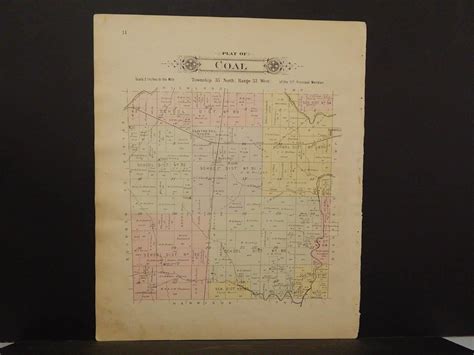 Missouri Vernon County Map Coal Township 1903 Dbl Side L11 02 Ebay