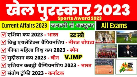 Current Affairs Sports Awards Khel