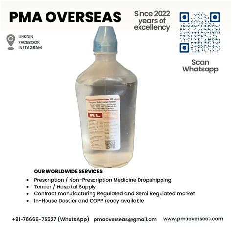 Isotonic Rl Compound Sodium Lactate Ip Injection Rl Ml At Rs