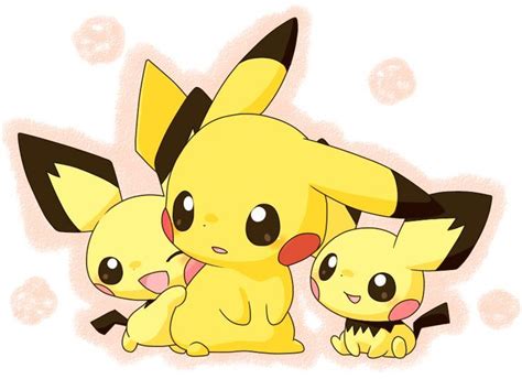 Pokemon Pichu Pikachu Raichu Cute