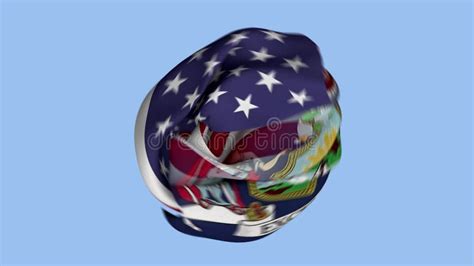 Crumpled Fabric Flag Of New York State Usa Intro Stock Footage