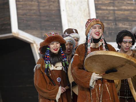 KAMCHATKA, RUSSIA - JULY 16, 2023 - Folk ensemble performance in dress ...