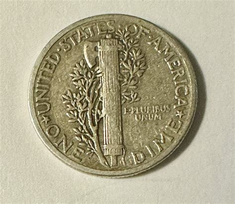 1943 Silver Dime No Mint Mark Very Good Condition Ebay