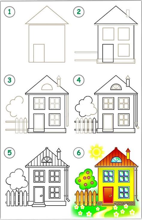 How To Draw A Wood House Step By Step Drawing Photos