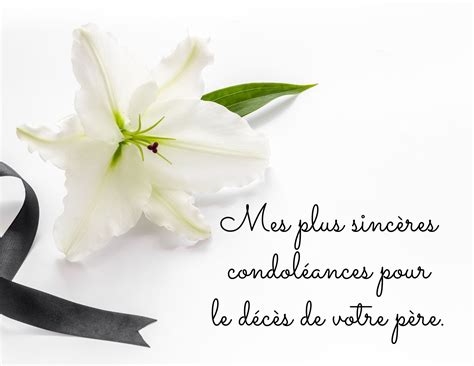 Messages de condoléances pour le décès du père de quelqu un Message d