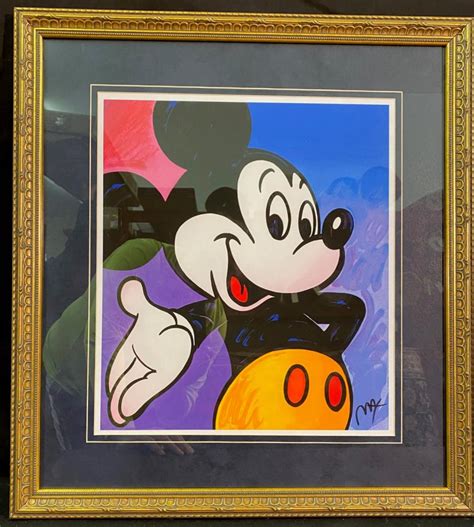 Lot PETER MAX BORN 1937 SIGNED MICKEY MOUSE GICLEE 22IN X 24IN