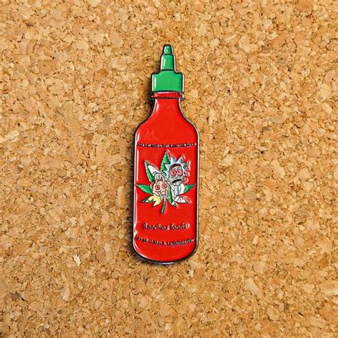 Rick Morty Hot Sauce Hat Pin Smokertogood