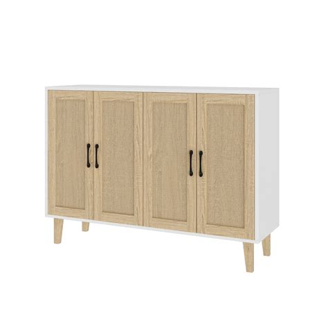 Panana Buffet Storage Cabinet With Rattan Decorating Living Room Wood