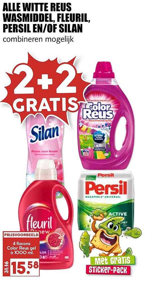 Alle Witte Reus Wasmiddel Fleuril Persil En Of Silan Aanbieding Bij