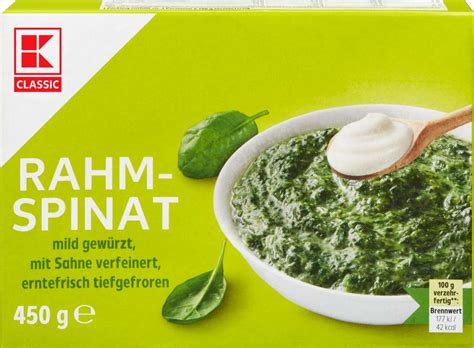 Rahmspinat 450g für 0 59 von Kaufland Allelebensmittel de