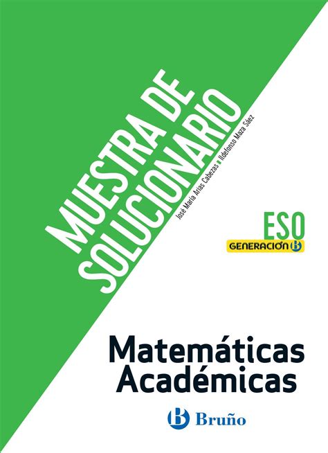 Muestra Generaci N B Matem Ticas Eso Y Bachillerato Propuesta