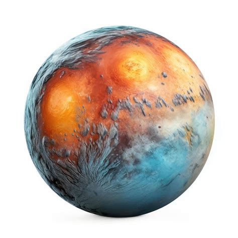 Premium Ai Image Colorful Alien Planet Isolated On White Background