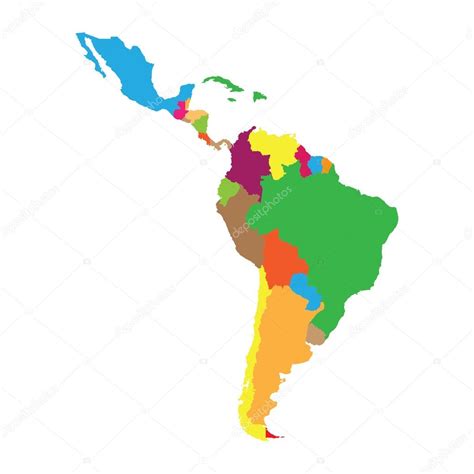 Mapa de América Latina Vector de stock 66318347 de 4zeva