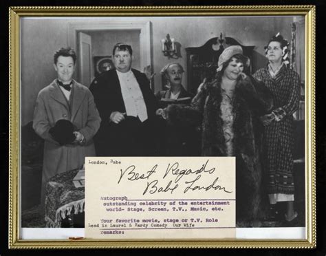 BABE LONDON SIGNED CUT SHEET