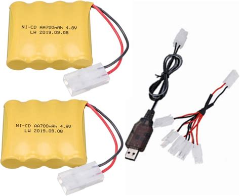 Amazon Pcs V Mah Ni Cd Battery And Charger Set For Rc Cars