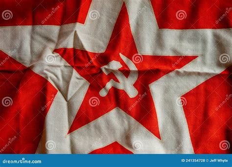 Old Soviet Flag with Hammer and Sickle Stock Photo - Image of history, russian: 241354728