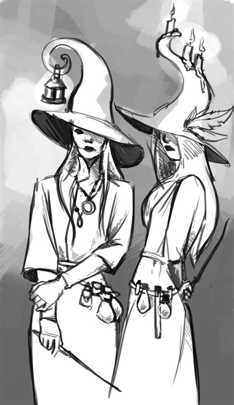 Twin Witches By Sashouille On Deviantart