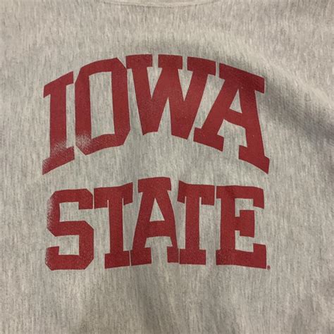 Vintage 90s Iowa State University Reverse Weave... - Depop