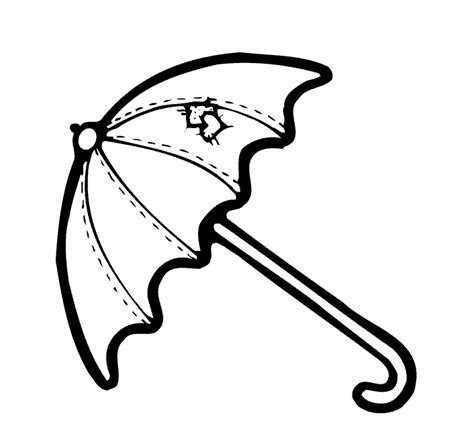 Umbrella black and white umbrella line clipart - WikiClipArt