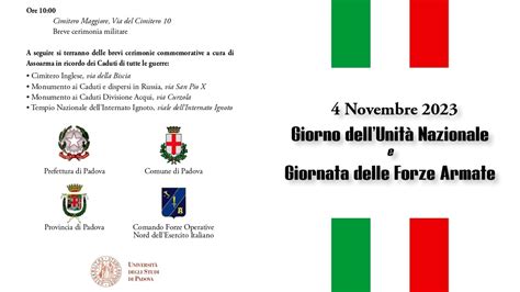 Festa Dellunit Nazionale E Giornata Delle Forze Armate