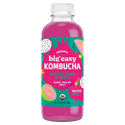 Big Easy Kombucha Dragon Fruit And Guava 15 Fl Oz Delivery Or Pickup