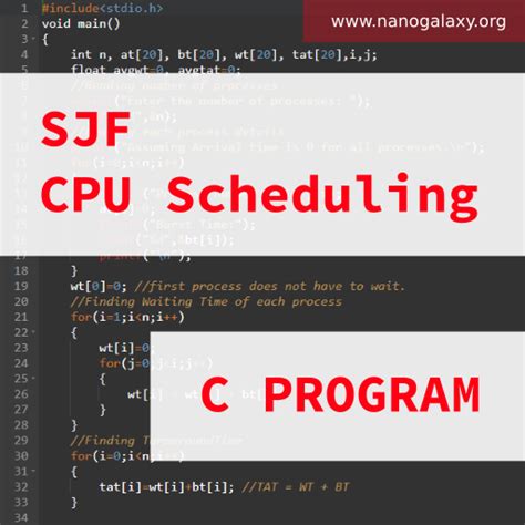 C Program To Simulate Shortest Job First SJF CPU Scheduling Algorithm