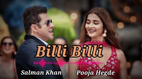 Billi Billi New Punjabi Song Salman Khan Pooja Hegde Sukhbir