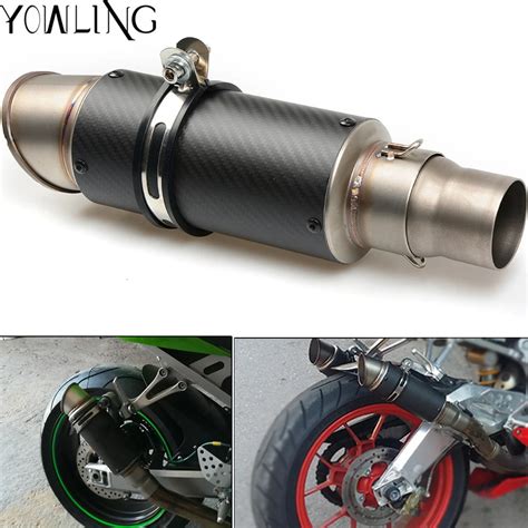 Motorcycle Modified Muffler Carbon Fiber Exhaust Pipe For Triumph Daytona 600 650 675 955i R Abs