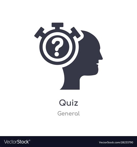 Quiz Icon Isolated Icon From General Royalty Free Vector